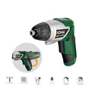 Atornillador a bateria reversible 3,6v litio 1300mah 17,5x14,8cm