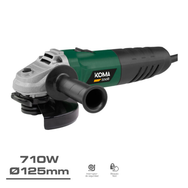 Amoladora angular ø125mm 710w con maletín - Imagen 2