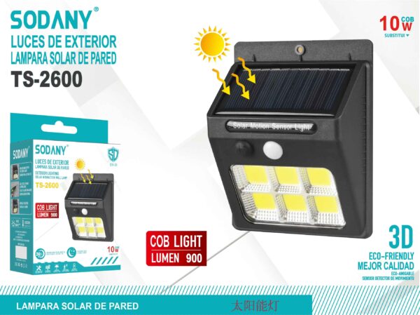 Lampara solar de pared ts-2600 - Imagen 2