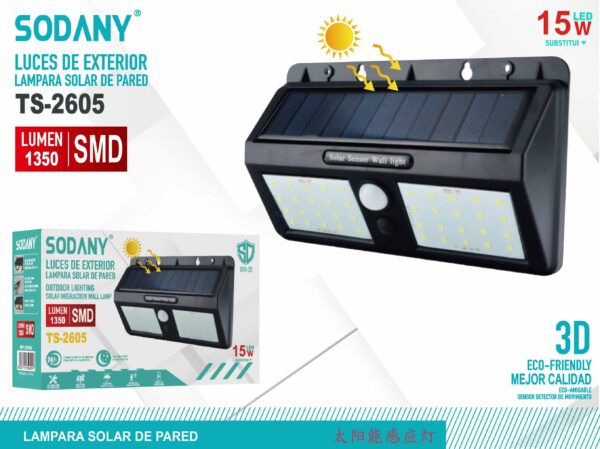 Lampara solar de pared ts-2605 - Imagen 2