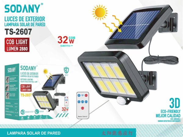 Lampara solar de pared ts-2607 - Imagen 2