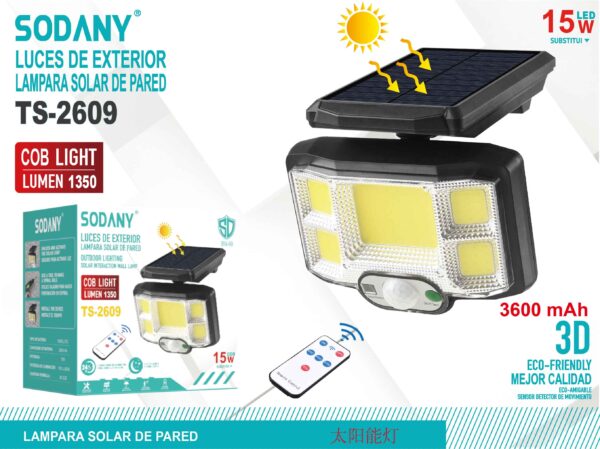 Lampara solar de pared ts-2609 - Imagen 2