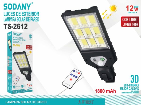 Lampara solar de pared ts-2612 - Imagen 2