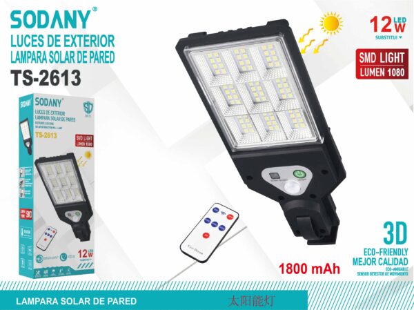 Lampara solar de pared ts-2613 - Imagen 2