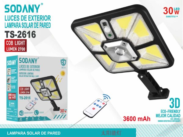 Lampara solar de pared ts-2616 - Imagen 2