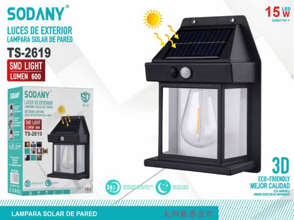 Lampara solar de pared ts-2619 - Imagen 2
