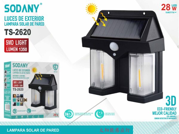 Lampara solar de pared ts-2620 - Imagen 2