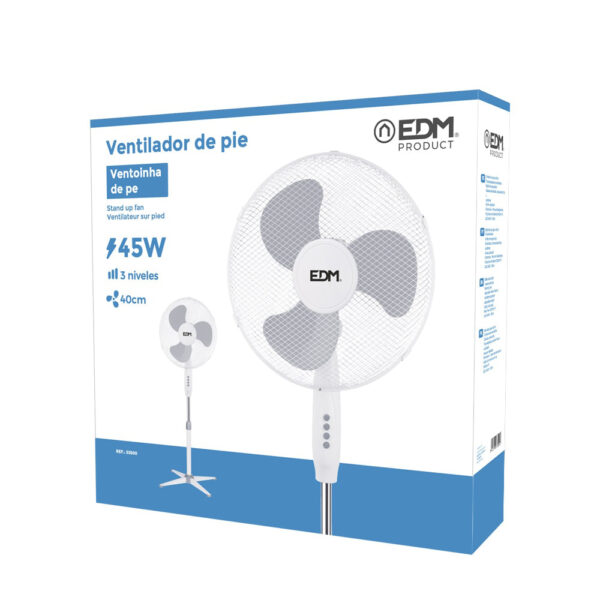 Ventilador de pie, blanco, potencia 45 w - Imagen 5