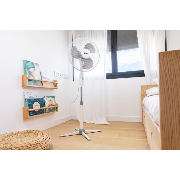 Ventilador de pie, blanco, potencia 45 w - Imagen 4
