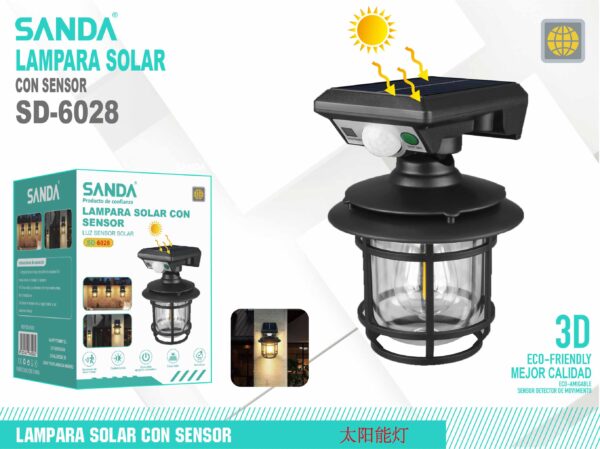 Lampara solar con sensor SD-6028 - Imagen 2
