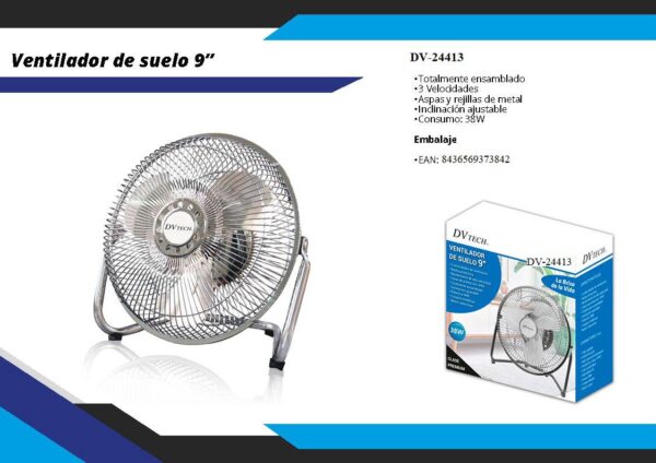 Ventilador de suelo 9" - Imagen 2