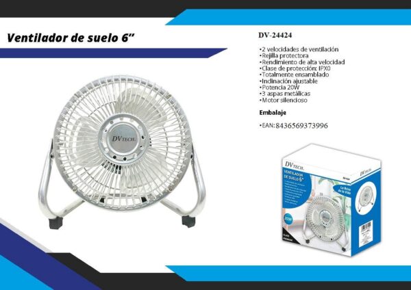 Ventilador de suelo 6" - Imagen 2