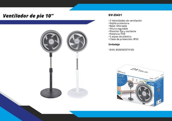 Ventilador de pie 10" - Imagen 2